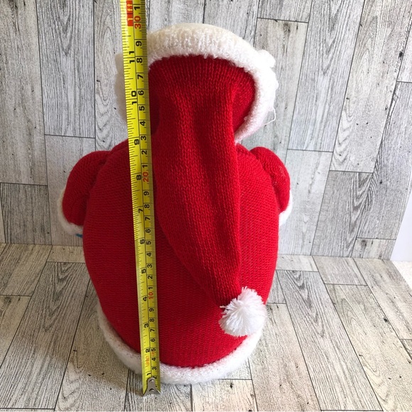 Home Trends Decorations Holiday Sweater Knit Weighed Santa 12'' - Picture 9 of 11